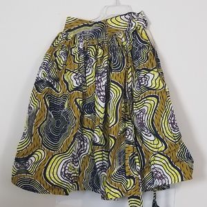 African Print  Knee High Skirt